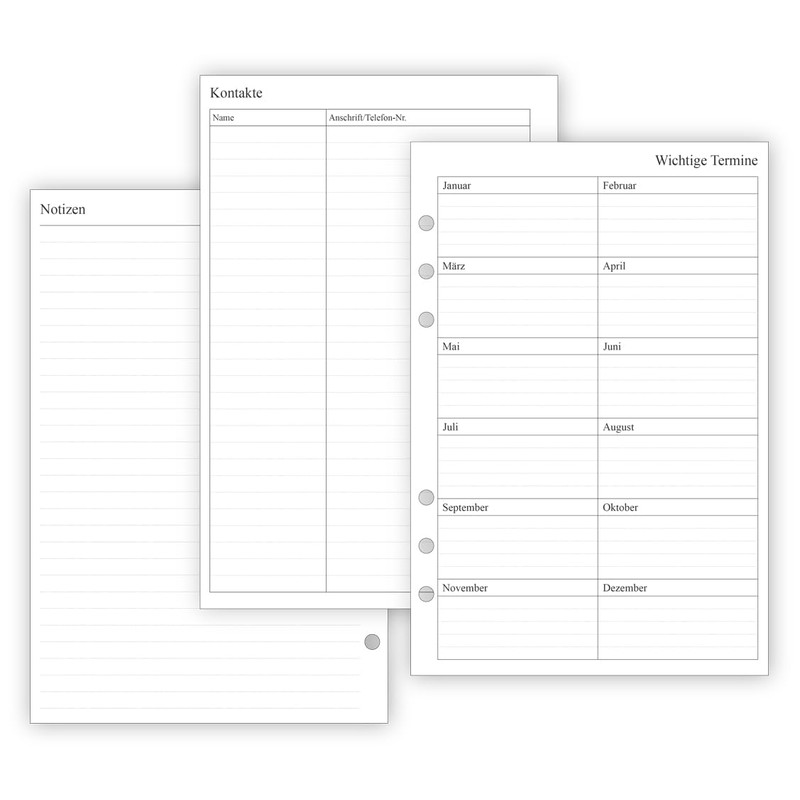 newestor 2026 Weekly Planner Insert A5, 1 Week on 2