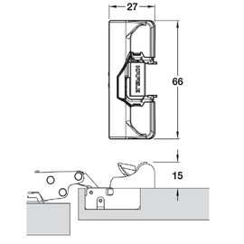HAFELE ASDRE34 Soft Close Add On for use with HAfele/Symphony/Titus 110 degree Click on Hinge