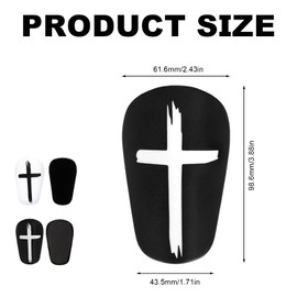 AMONENZ 2 Pairs Small Shin Pads, Shin Pads for Football, Black/White Mini Shin Pads, Cross Pattern, Children's Shin Pads, Football, 10 x 6 cm, for Football, Tennis, Leg Protection