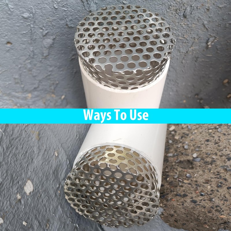 PVC Termination Vent Mesh Cap, 2.88 to 3.51in Rust-Proof Stainless