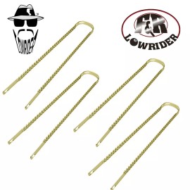 F&R Original Lowrider (4) F&R Original Lowrider 26" Bicycle Double Square Flat Twist Gold Fender Brace