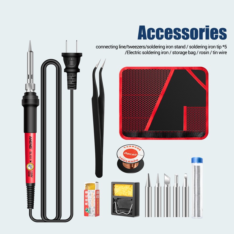 ANENG SL101 60W Electric Soldering Iron Kit 6-Level Adjustable Temperature