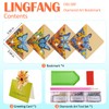 LINGFANG 4 Pcs Diamond Painting Bookmark, Diamond Art Kit for
