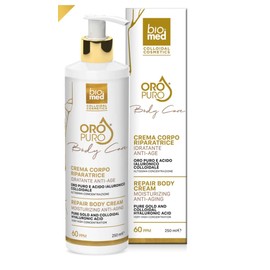 Body Cream + Renaissance with the Elegance of Gold, Repairing Body Cream with Colloidal Gold and Hyaluronic Acid, 60 ppm - 250 ml