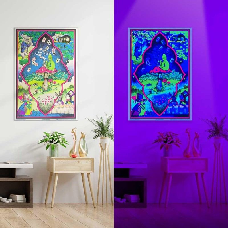 Scorpio Posters Wonderland - Flocked - Blacklight Poster - 23"