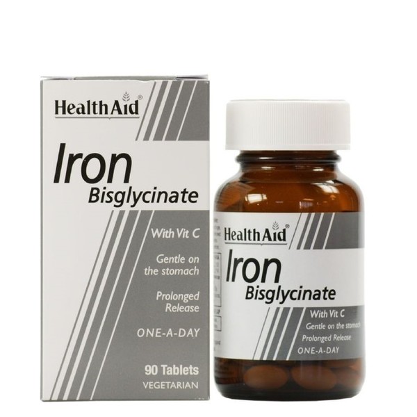 Health Aid Iron Bisglycinate with Vit C Gentle on the