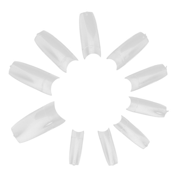 Baluue 500pcs Natural Artificial Full Cover Fake Nails Tips Fake