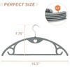 Grey Plastic Hangers 50 Pack: No Shoulder Bumps Ultra Thin