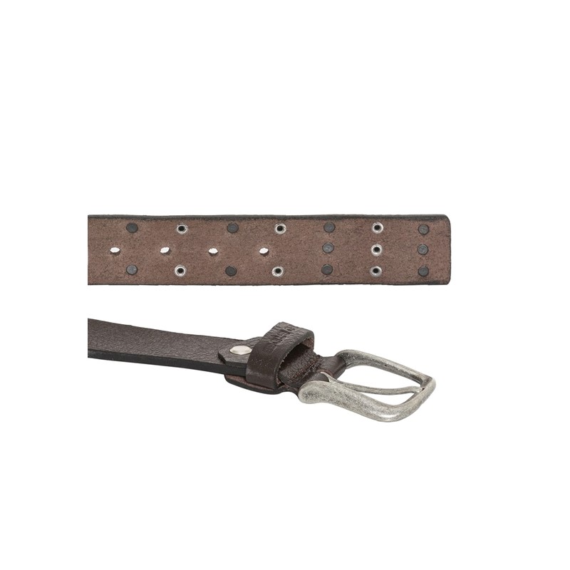 Redbridge Men's Genuine Leather Belt with Rivets, brown