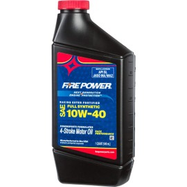 Fire Power 196984 Racing Ester Fortified Full Synthetic Motor Oil - 10w40-1qt.
