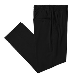 LETAOTAO Mens Elastic Waist Slack Pants for Seniors Adaptive Mens Pants for Elderly with Zipper Fly (Black,40W x 28L)