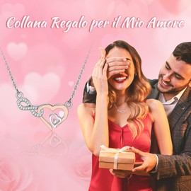 FANCIBAND Valentinstagsgeschenke für Sie, Halskette Damen Herz Symbol der Unendlichkeit Silber 925, Halsketten Damen Geschenk für Freundin Frau Paar Jahrestag Geburtstag Hochzeit Weihnachten, Sterling