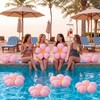 ShinyRelief Inflatable Cherry Blossoms Pool Floats Air Pump,Pink,8 Pcs