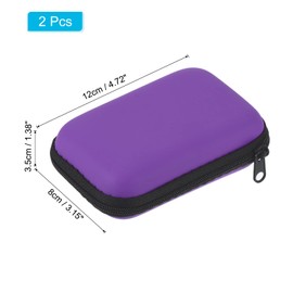 PATIKIL Dart Case, 2 Pack Multi-Functional EVA Darts Carrying Storage with Mesh Pockets, Purple