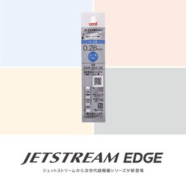 Mitsubishi Pencil Jetstream Edge SXR20328.33 Ballpoint Pen Refills, 0.28, Blue, 10 Pieces