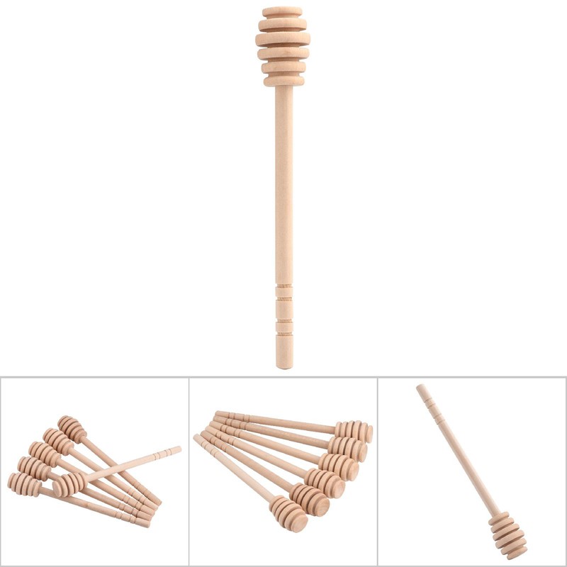 50Pcs/set Household Wooden Jam Honey Dipper Jar Dispensing Collecting Stirring