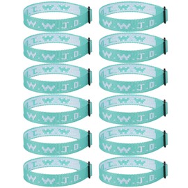 Meajjew 12PCS WWJD Christian Bracelet Pack, Christian Jesus Gifts Adjustable Wristbands, WWJD Bracelets Bulk - What Would Jesus Do Bracelet for Women Men, 12 Green