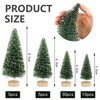 Pack of 9 Christmas Trees, Mini Green Christmas Tree, Artificial