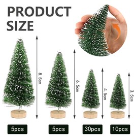 Pack of 9 Christmas Trees, Mini Green Christmas Tree, Artificial Christmas Tree, Small Artificial Christmas Tree, Mini Green Christmas Tree (Green A)