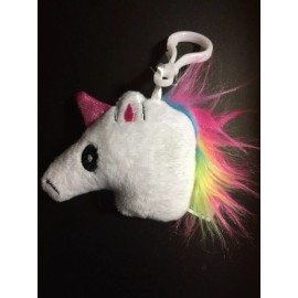 REGENT PRODUCTS UNICORN PLUSH KEY CHAIN KEY CLIP GIRLS ACCESSORY PHONE LUGGAGE KEYS SCHOOL BAG