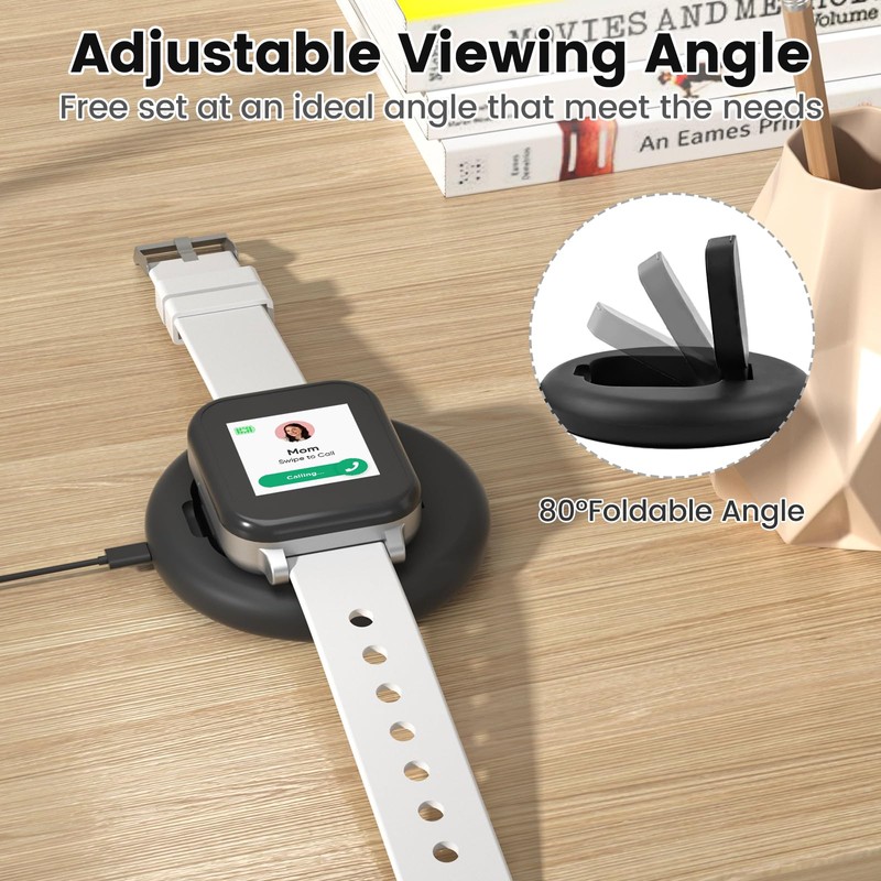 sylacor Charging Stand Compatible with Gabb Watch 3e/3, Portable &