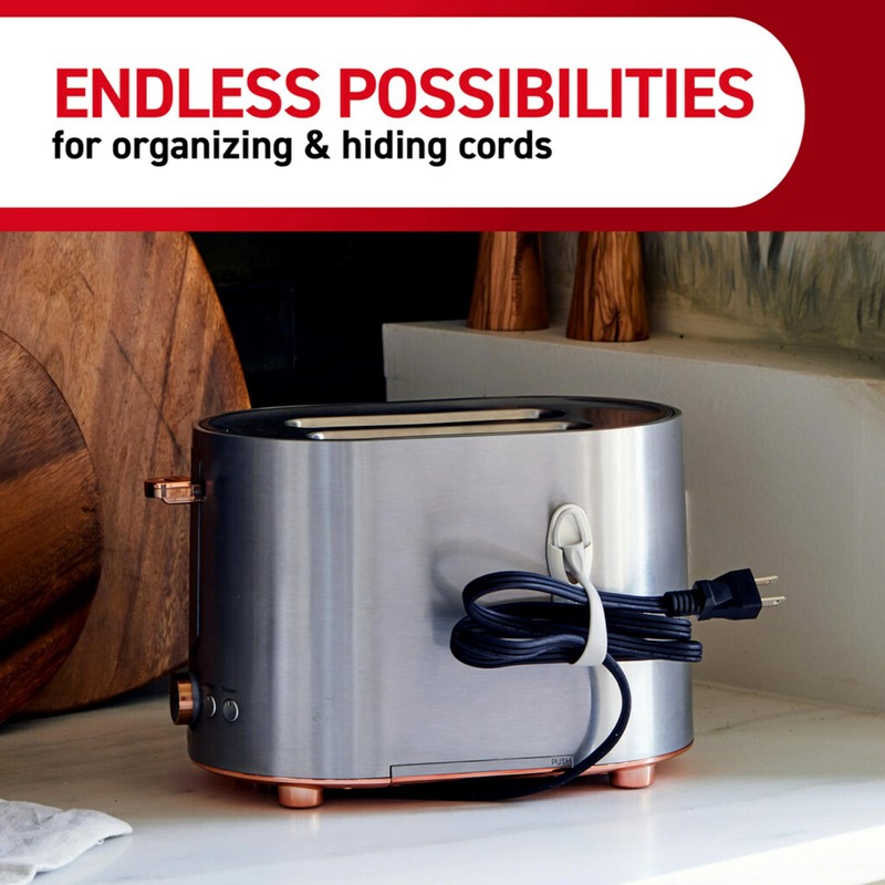 Command Cord Bundlers, Damage-Free Hanging Cord Organizer, No Tools Cord