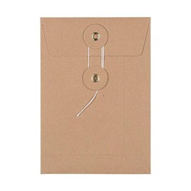 Envelope C6 162 x 114 mm, Brown, Twine Closure, Kraft Paper, Envelope - Pack of 10