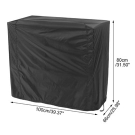 Fdit Waterproof Polyester Grill Cover - BBQ Smoker Cover with Hasp Secure Straps, Adjustable Elastic Rope, Foldable, Easy to Clean and Carry, for Patio Furniture Protection - Size 1
