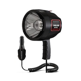 GOODSMANN Handheld Spotlight Corded Spot Lights up to 1200 Lumen Halogen Flashlight 12V DC Car Charger Spotlight for Boat Fishing Hunting Hiking