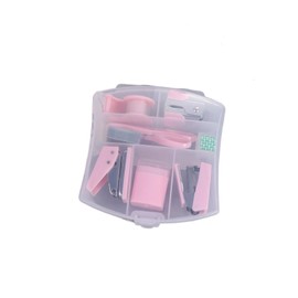 GUEDKIKL 1 Set Punch Machine Kit, 8 in 1 Stapler Punch Mini Stapler, Stapler Pins, Stapler Remover, Scissor, Tape Dispenser, Pencil Sharpener for Office School DIY Tools