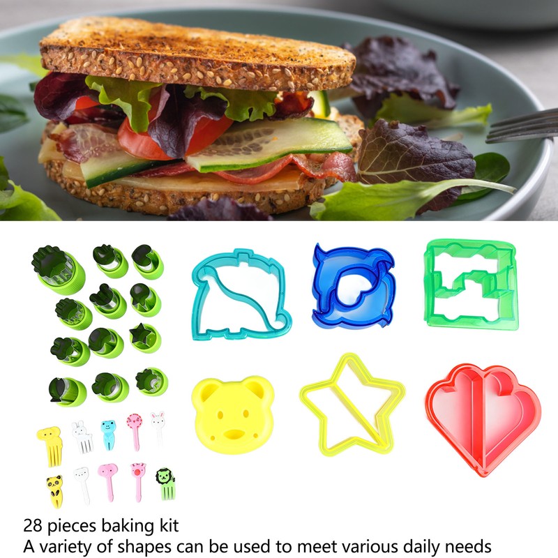 6PCS Sandwich Cutters 12PCS Cookie Vegetable Fruit Cutter Shapes Set