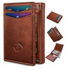 Housmai Trifold Leather Wallet for Men,with Cash Pocket 2 ID
