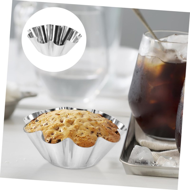 Garneck 24 Pcs Stainless Steel Tart Pans Decor Ensaymada Moulders