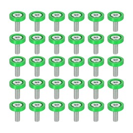 X AUTOHAUX 30pcs Car Bumper Mudguard Washer Bolts M6x1.0 Aluminum Alloy Green