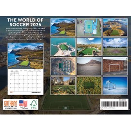 Soccer Calendar 2026 Monthly Wall Calender 12 Month | American Made In The USA