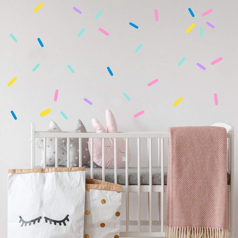 Sprinkle Wall Decals Mini bar Stickers Confetti Wall Decal Removable