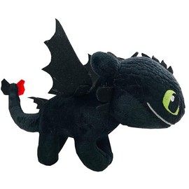 Play by Play HTTYD Dragons, How to Train your Dragon - Toothless Toy Black Color Super Soft Quality 20cm (30cm Tail Included) - 760017911