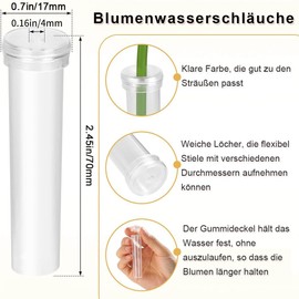 Voarge Pack of 33 Flower Tubes, Flower Water Tubes with Caps, Reusable, Flower Test Tubes, Water Container for Flowers, Florist