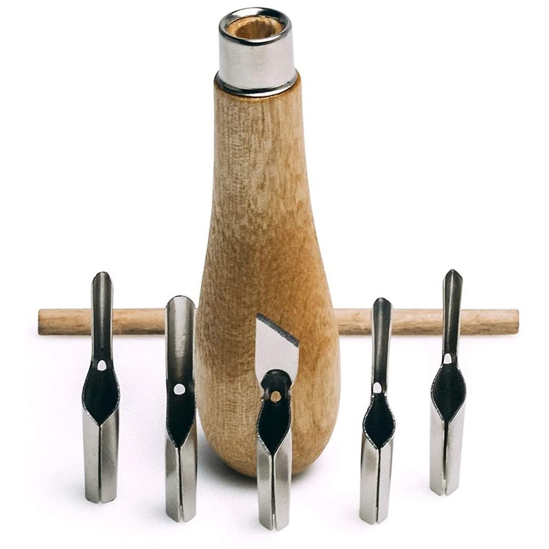 Set of tools for cutting stamps, rubber for cutting linen