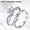 Wanmat Anillo De Promesa Plata 925 Hombre Y Mujer Ajustables