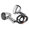 Unbranded Chrome Rear LED Turn Signals Amber Light For Harley