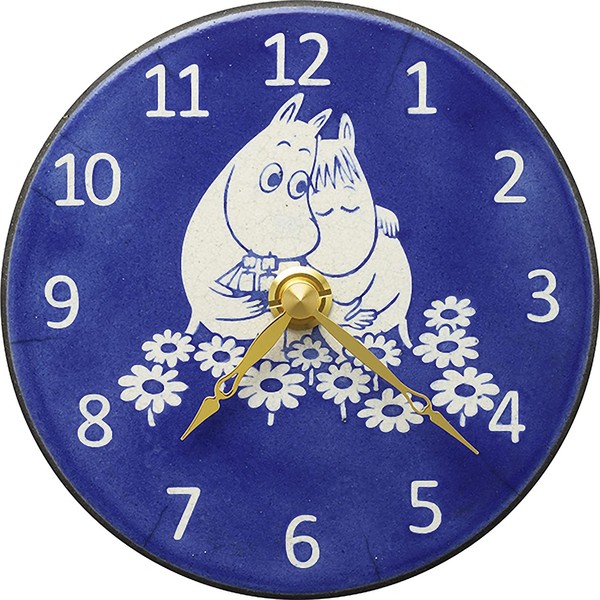 Rhythm ZC970MT04 Wall Clock, Snork's Old Man φ5.1 x 1.4 inches (13 x 3.5 cm), Moomin/Zacharela, Italian Ceramic Frame, Root Limited Edition
