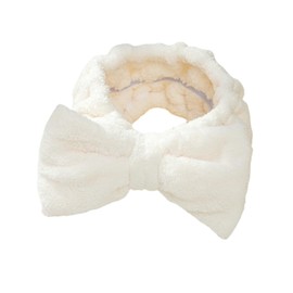 Hair Band, Face Washing, Gentle Fit, Hair Turban, Hair Cap, Men's, Women's, Ribbon, Cute, For Face Washing, Bath, Microfiber, 1 Piece, White