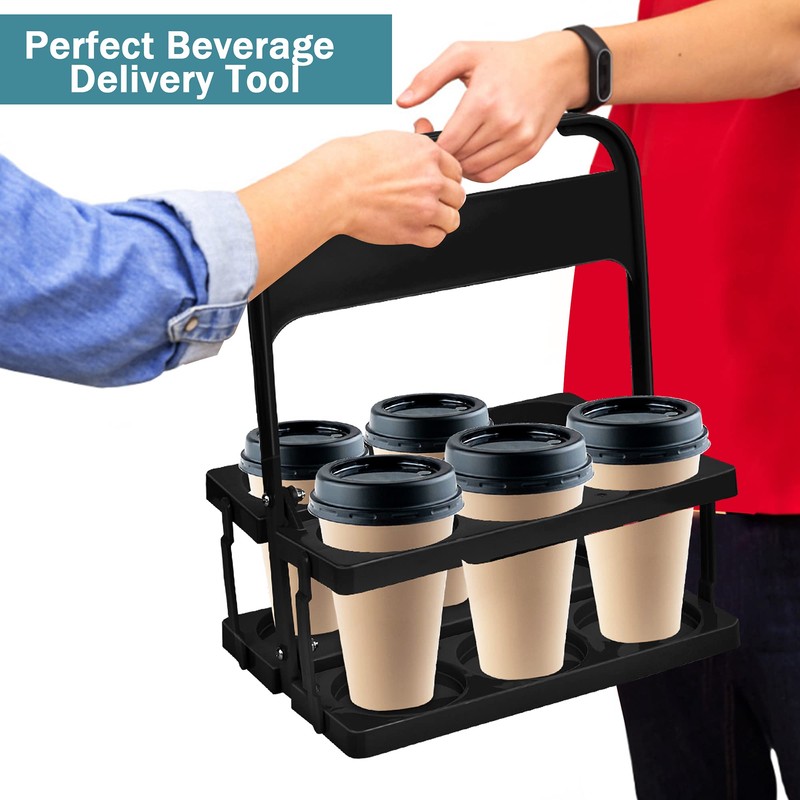 Elesunory Plastic Portable Cup Holder, Foldable Cup Holder with Handle,