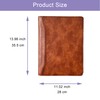 Gvalant 3 Ring Binder Vegan Leather Portfolio, Zippered Portfolio for