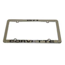 1977 Corvette License Plate Frame Chrome