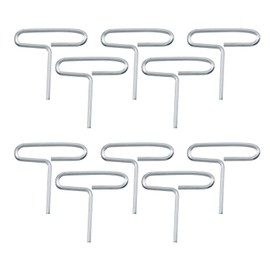 LC LICTOP 3mm Hex Dogging Key with Oval Loop, Solid Steel Allen Wrench Door Key for Push Bar Panic Exit Devices, T Handle Hex Key for Panic Bars, Exit Hardware, Commercial Door Locks 10Pcs