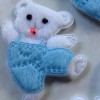 White Bear DIE CUTS - WHITE FUZZY BABY BOY BEAR