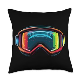 Ski Goggles Vector Throw Pillow