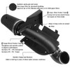 MOOSUN 4 inch Cold Air Intake Black Tube + Heat